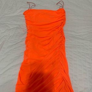 Neon orange mini dress size small